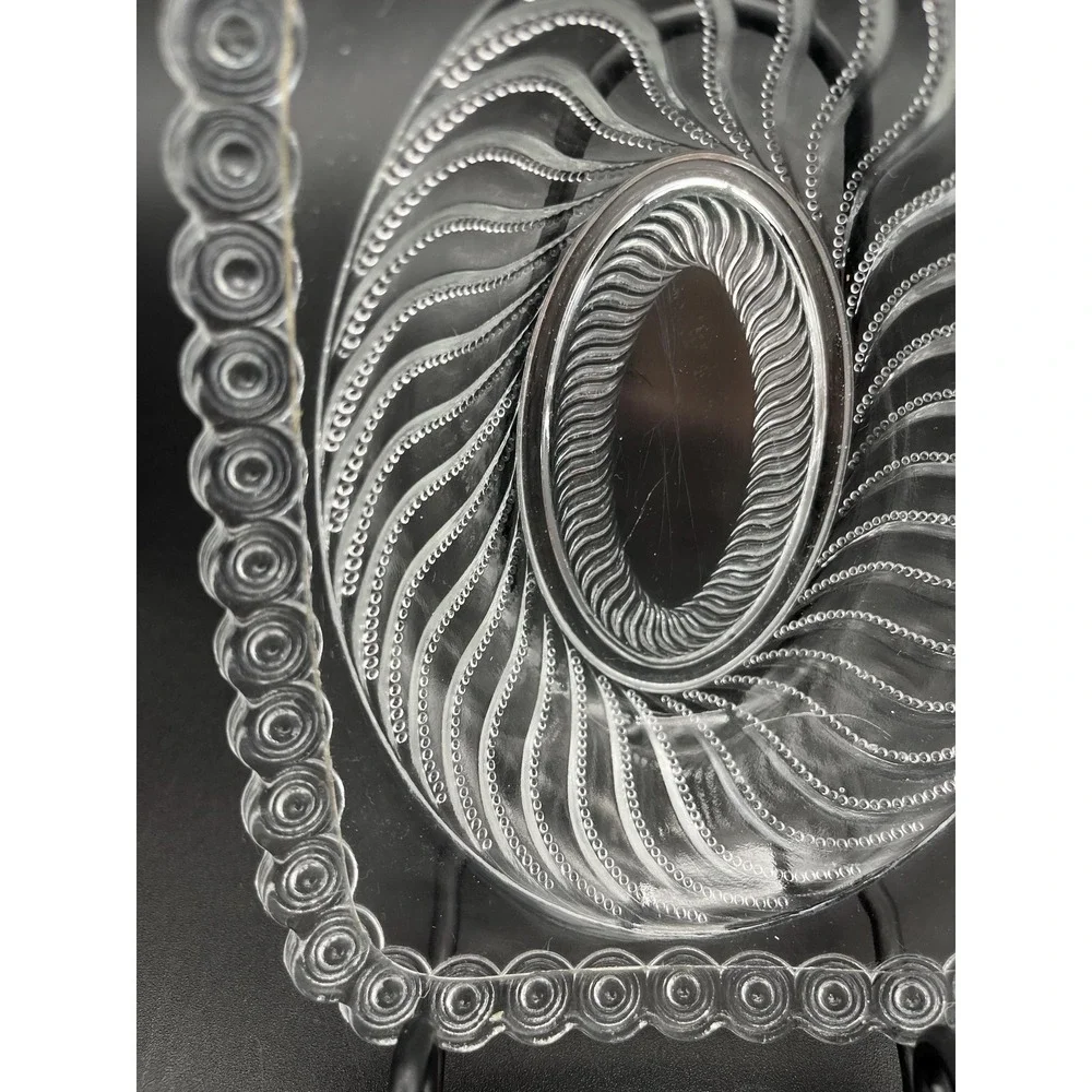 EAPG Beaded Swirl Bowl Set 3 Pieces Early American Pressed Glass